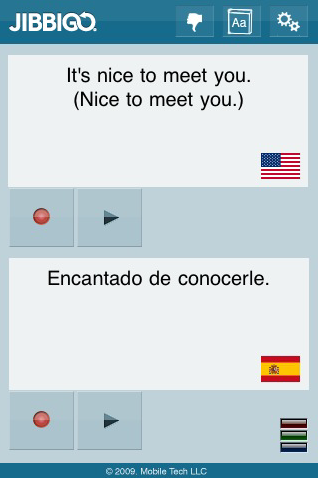 Jibbigo - Voice Translation App for iPhone
