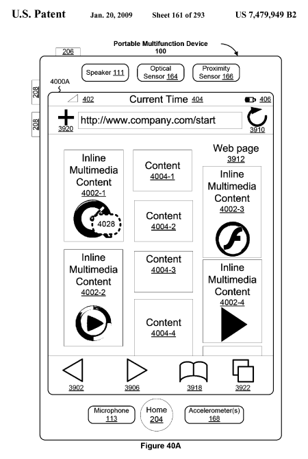 Apple iPhone Touch UI Patent: Flash Was Planned