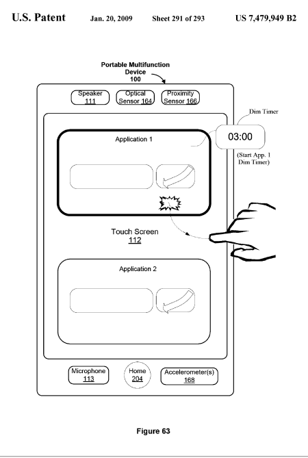 Apple iPhone Touch UI Patent: Basic Apps