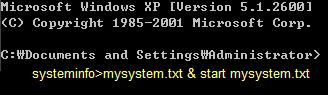 systeminfo,XP명령어