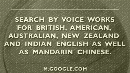 Google Mobile Voice Search - English and Chinese
