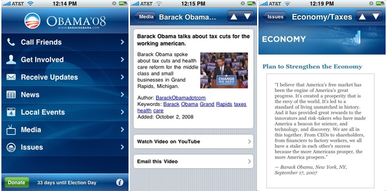 obama08 apps on iPhone