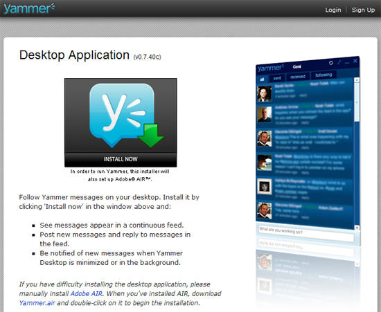 Yammer Desktop Client