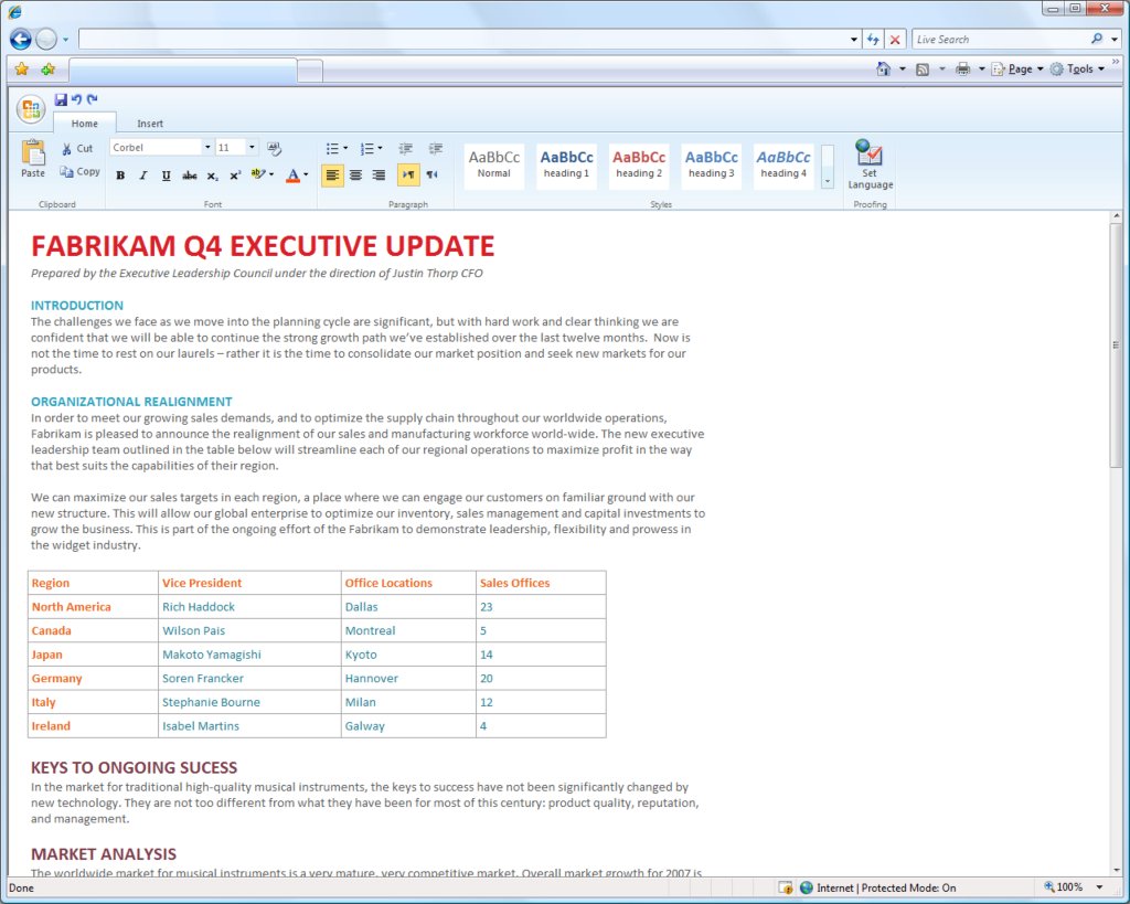 ms office web component(Word)