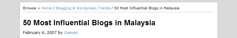 50 Most Influential Blogs in Malaysia