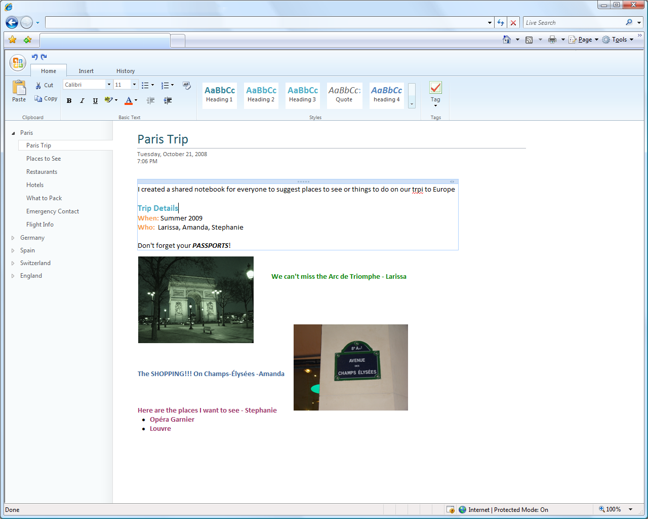 ms office web component(OneNote)