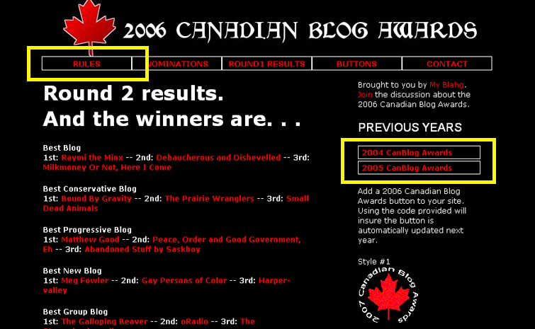 Canadian Blog Awards
