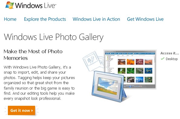 Windows Live Photo Gallery