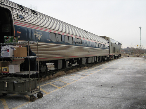 The train from Niagara Falls, Ontario to Buffalo Depew.