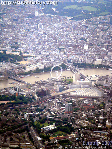 London Eye and Waterloo station