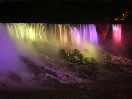 Coloured Bridal Falls