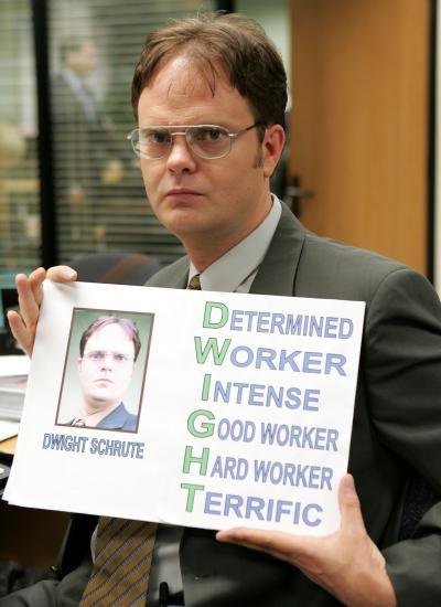 Dwight Schrute Visual Aid