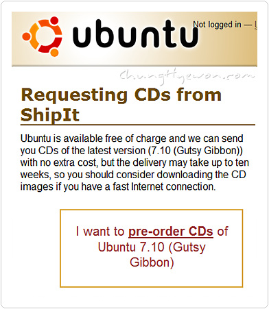 Pre-oder of Ubuntu Linux 7.10 CDs