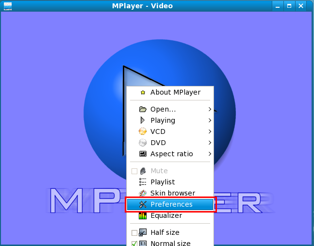 mplayer config