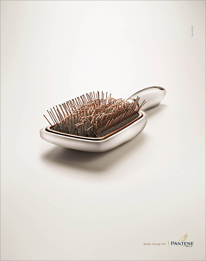 샴푸 광고 : 부드럽고 강한 머리결