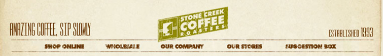 Stone Creek Coffee 블로그