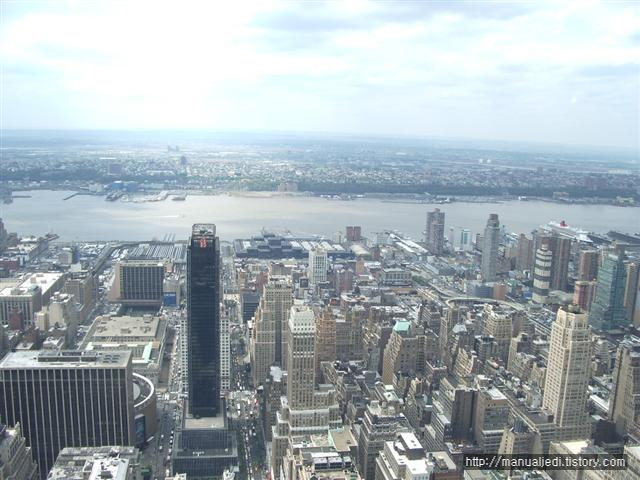 엠파이어 스테이트 빌딩(Empire State Building) 전망대에서 바라본 뉴욕 서쪽의 모습
