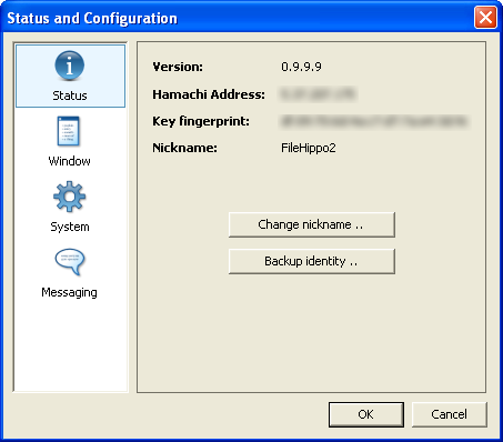 Hamachi 1.0.2.5 스크린샷