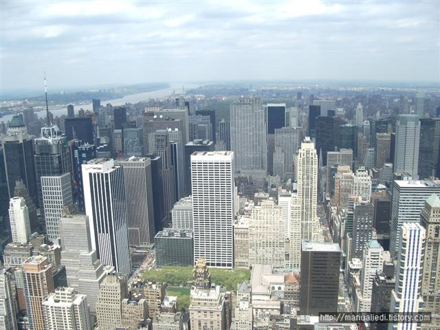 엠파이어 스테이트 빌딩(Empire State Building) 전망대에서 바라본 뉴욕 북쪽의 모습