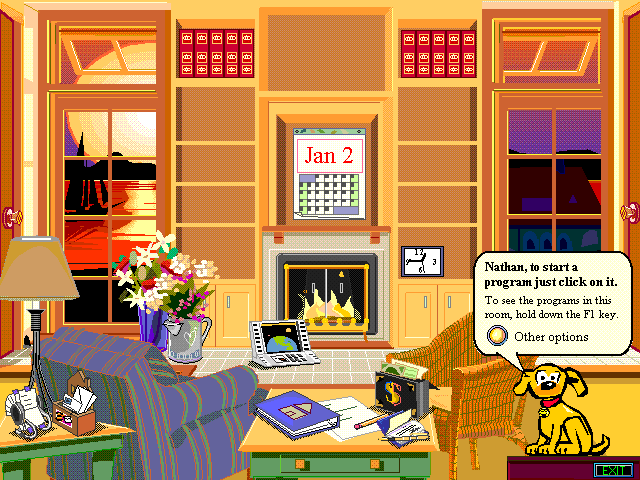 Home Screen of Microsoft Bob