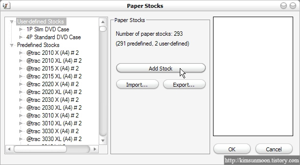 Nero Cover Designer - Adding Paper Stock - Add Stock