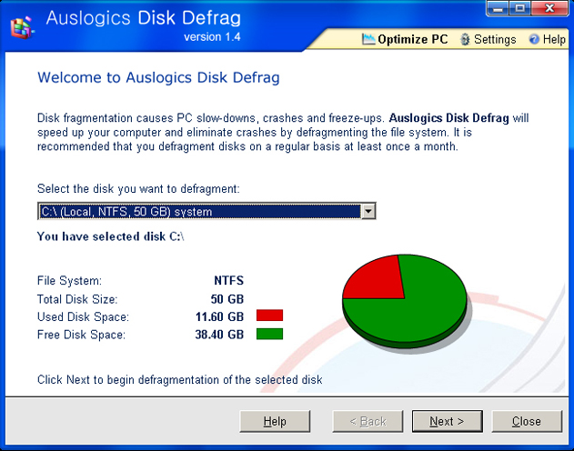 Auslogics Disk Defrag