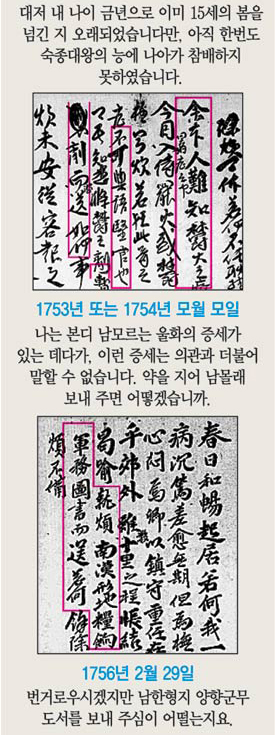 사도세자, 장인에게 보낸 편지 