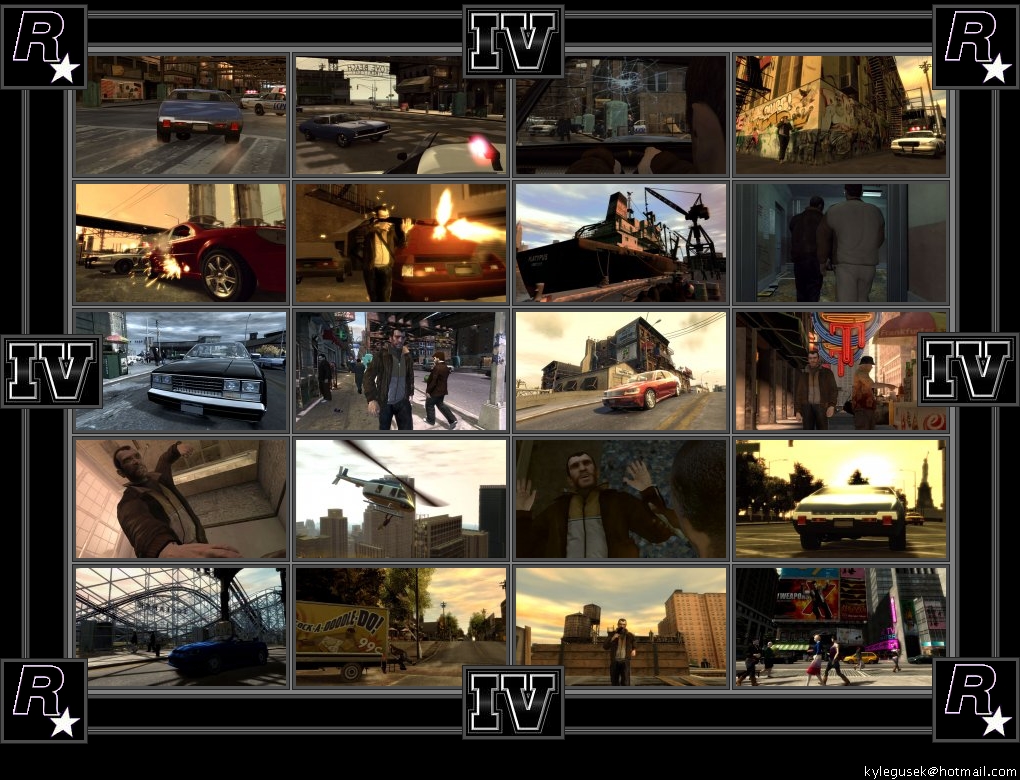 GTA4 Screenshots - a collage