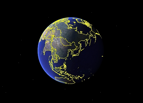 구글어스(Google Earth)의 지구 모습