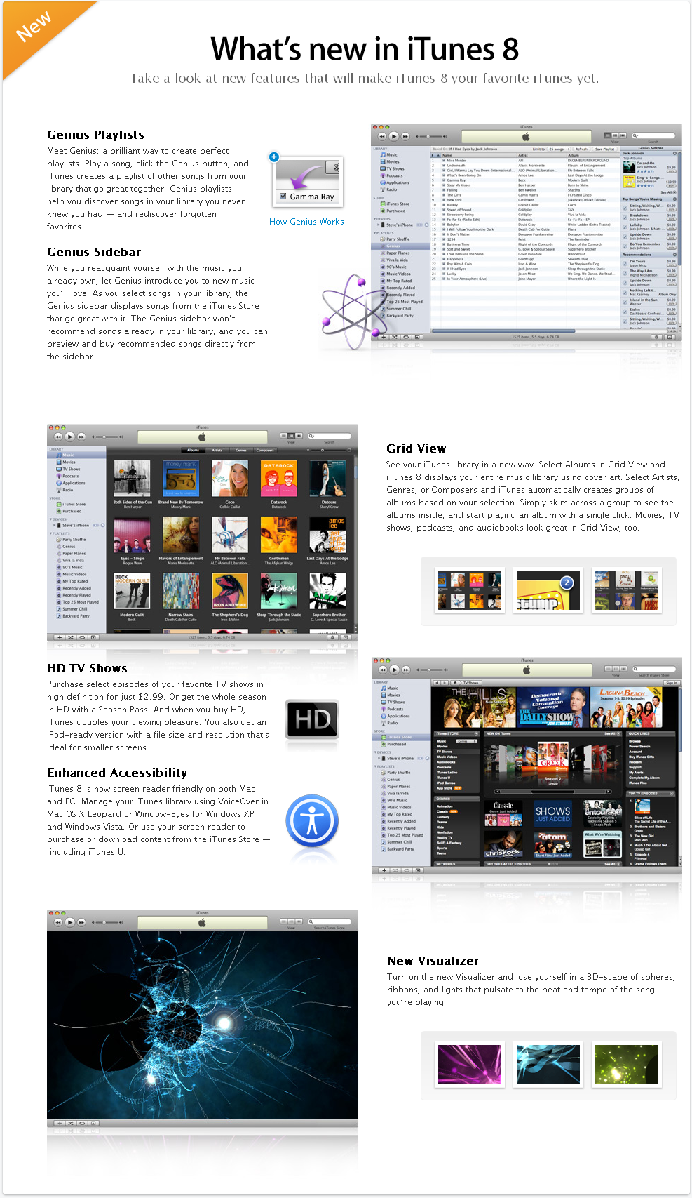Website on the New Features of iTunes 8