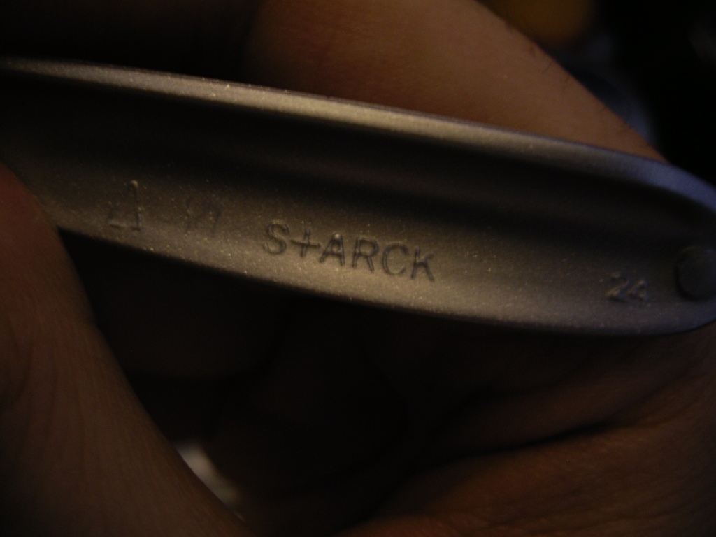 Signature of Philippe Starck on Air France Silverware