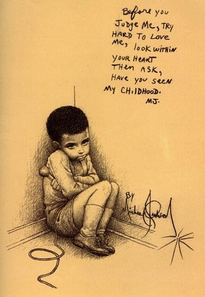 마이클잭슨의 유년기 시절 그림