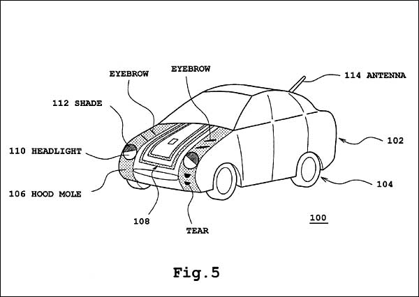 Car with Facial Expression - Toyota patent