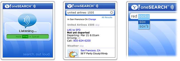 Yahoo! oneSearch with Voice - Task Flow
