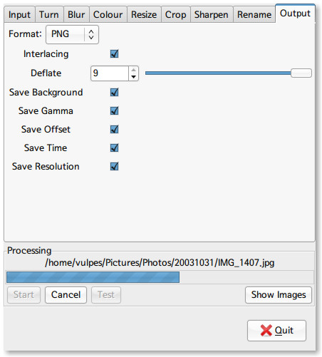 David's Batch PRocessor 실행창