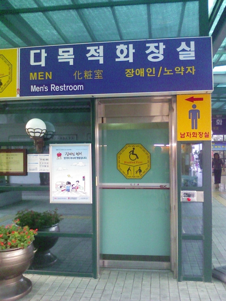 Men's Rest Room (for the disabled, the senior, and for diaperring), at MoonMak Resting Place