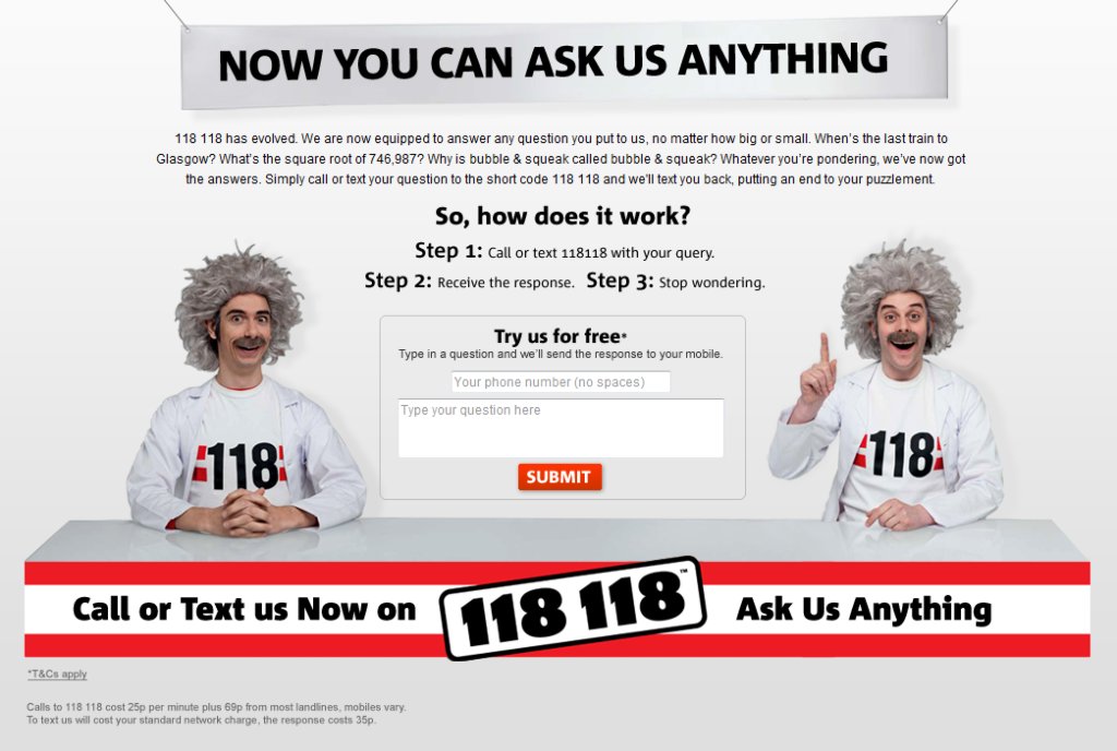 118 118 - Now you can ask us anything