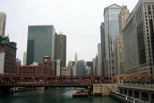 Chicago River - Wells Street Bridge