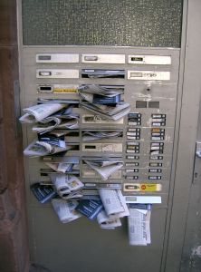 crammed mail box