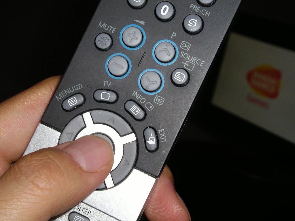 TV remote controller with UK mental model
