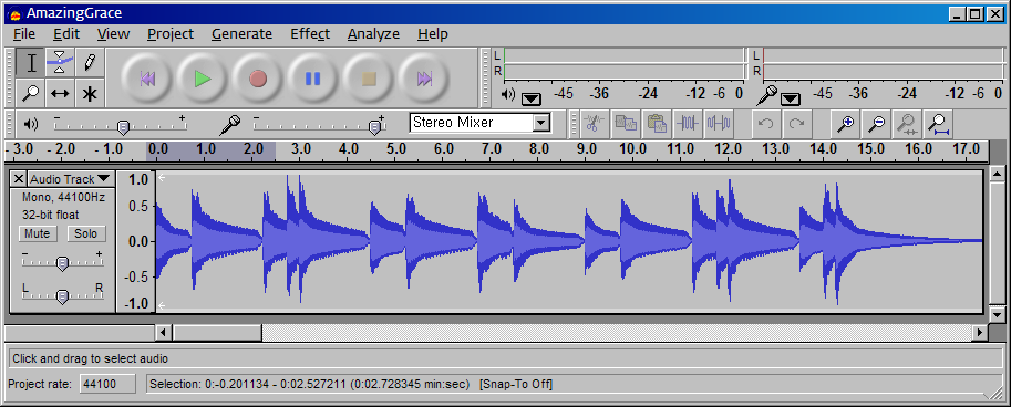 Open Source 음악 편집 프로그램 Audacity