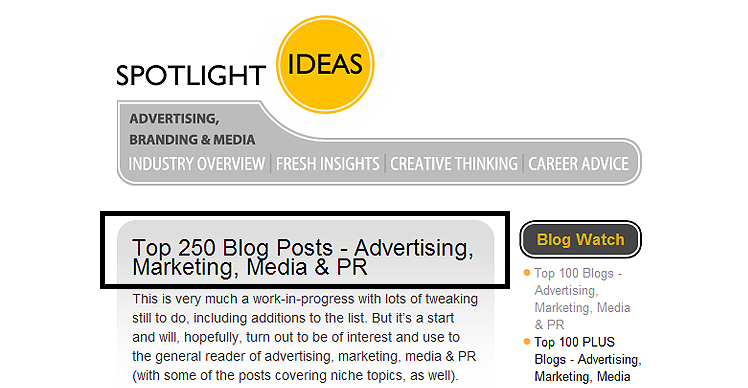 마케팅, PR, 미디어, 광고 블로그 TOP 100